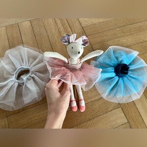 MOULIN ROTY Girls Pink Ballerina Mouse Dress-Up Toy